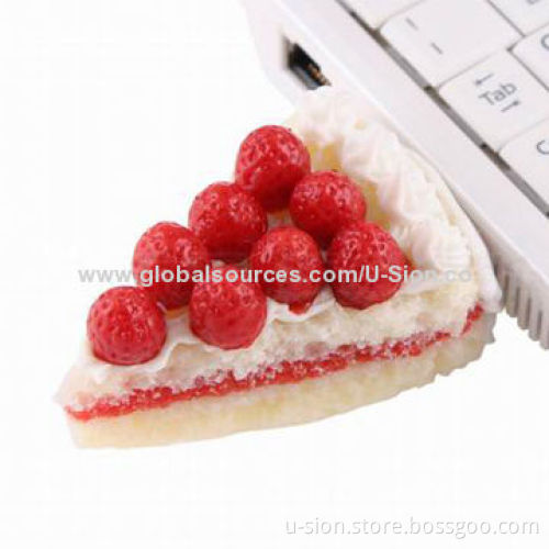 PVC Food USB Flash Drive, 3Y Warranty, Supports Microsoft's Windows Vista ReadyBoost, RoHS-marked